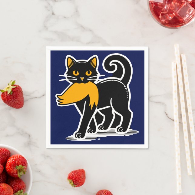 Cat Ladies Kamala | Harris Walz 2024 Blue Napkins (Insitu)