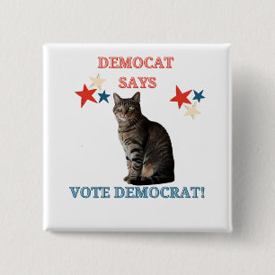 Cat Ladies Pro Democracy Button
