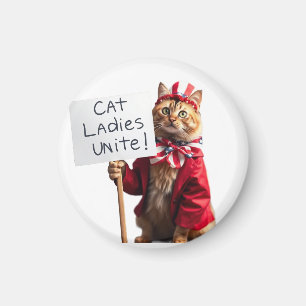 Cat Ladies Unite Kamala Harris for President Funny Magnet