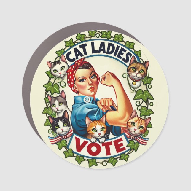 Cat Ladies Vote                                    Car Magnet (Front)