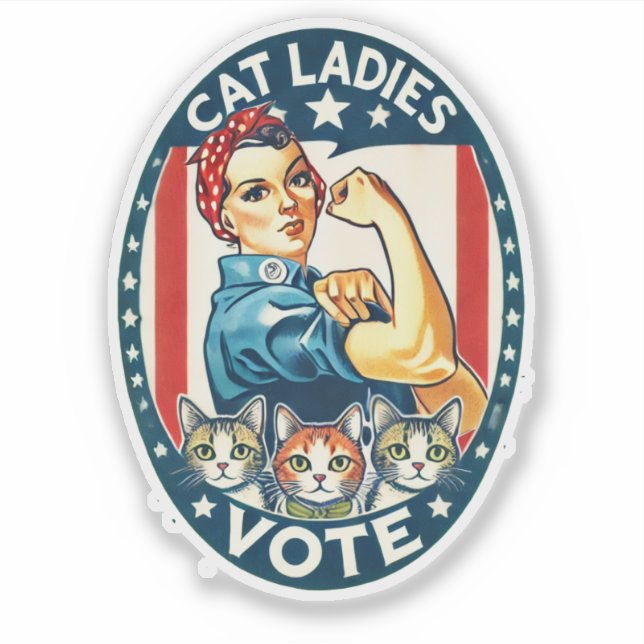 Cat Ladies Vote                                    Sticker (Front)