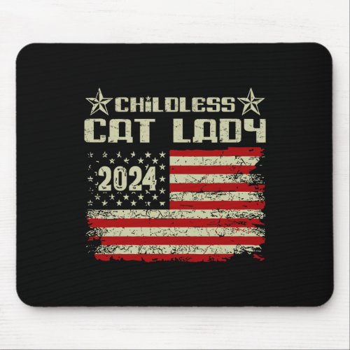 Cat Lady 2024 Funny Political Elections Democrat 7 Mouse Pad