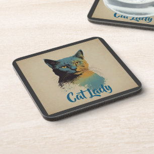Cat Lady Beverage Coaster