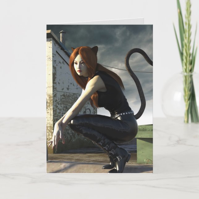 CAT LADY BIRTHDAY CARD (Front)