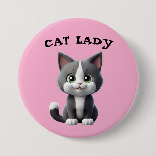CAT LADY  BUTTON