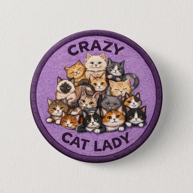 Cat Lady Button (Front)