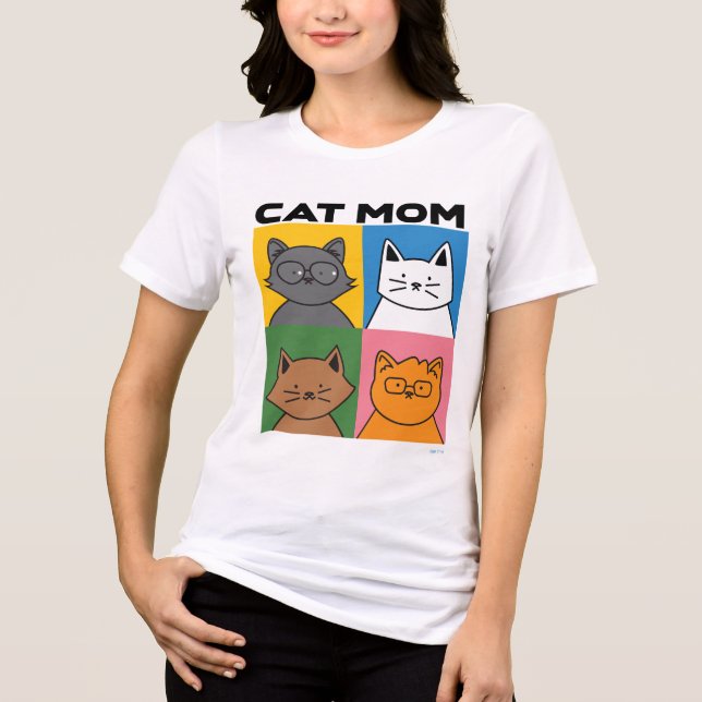 CAT LADY, CAT MOM T-SHIRTS (Front)