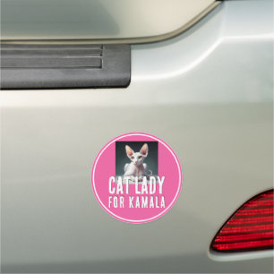 Cat Lady for Kamala Car Magnet