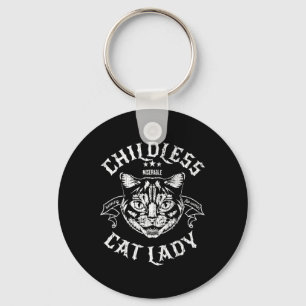 Cat Lady For Kamala Harris 2024 Feminist Voting Keychain