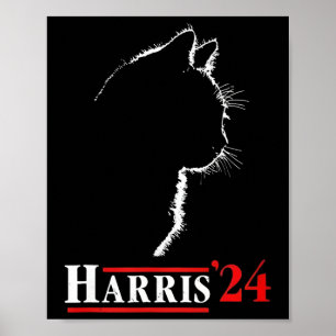 Cat Lady For Kamala Harris President Biden 24 Poster