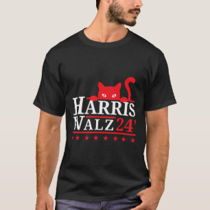 Cat Lady For Kamala Harris Tim Walz Vp 2024 T-Shirt
