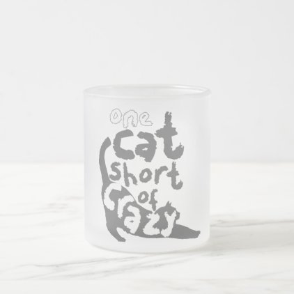 Cat Lady Frosted Glass Coffee Mug