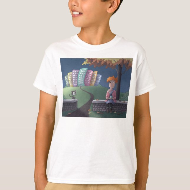 Cat Lady in the park     T-Shirt (Front)