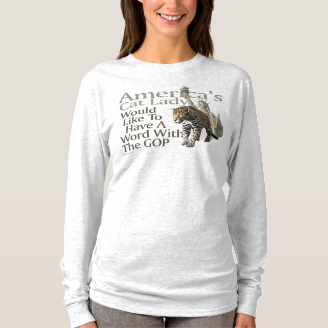 Cat Lady Jaguar Kamala T-shirt (Front)