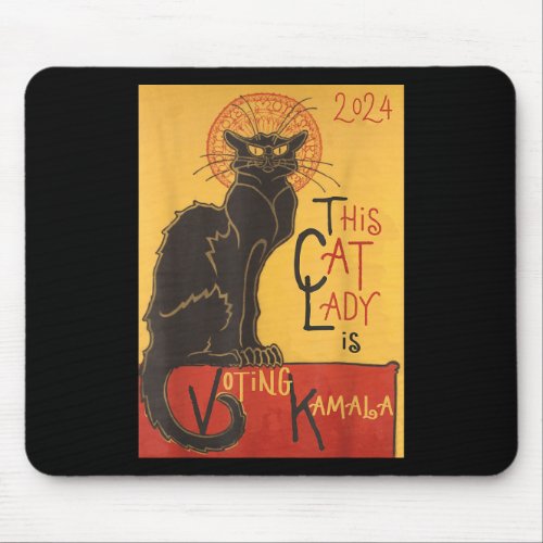 Cat Lady Kamala Le Chat Noir Funny Ballot Mouse Pad