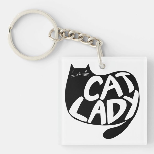 Cat Lady Keychain (Front)