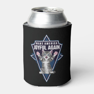 Cat Lady Make America Joyful Again Harris Wall 24 Can Cooler