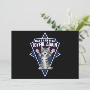 Cat Lady Make America Joyful Again Harris Wall 24 Invitation