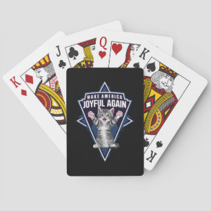 Cat Lady Make America Joyful Again Harris Wall 24 Poker Cards