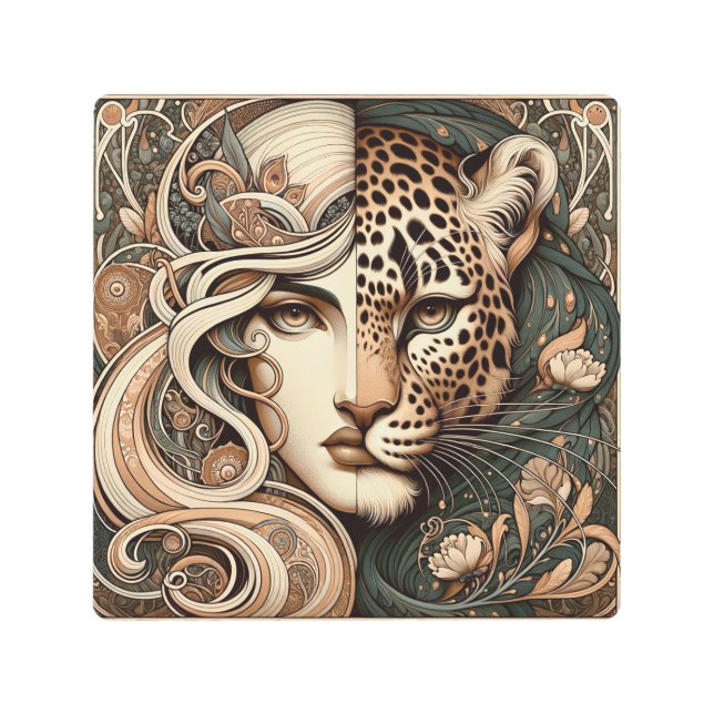 Cat Lady Metal Print (Front)
