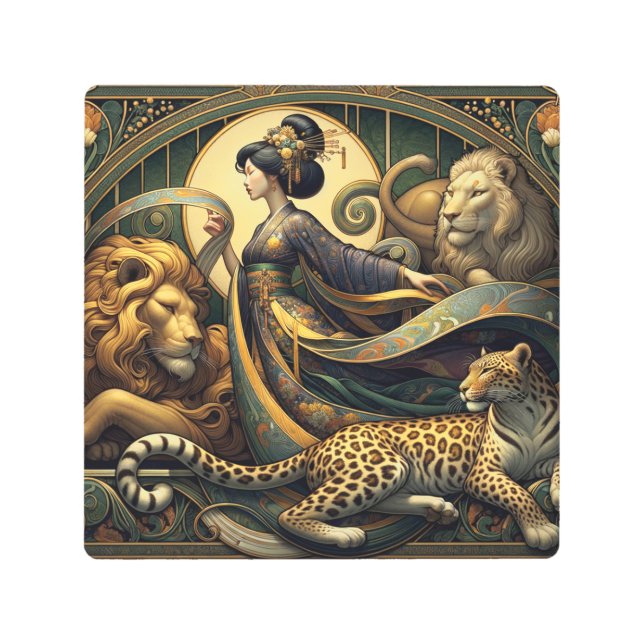 Cat Lady Metal Print (Front)