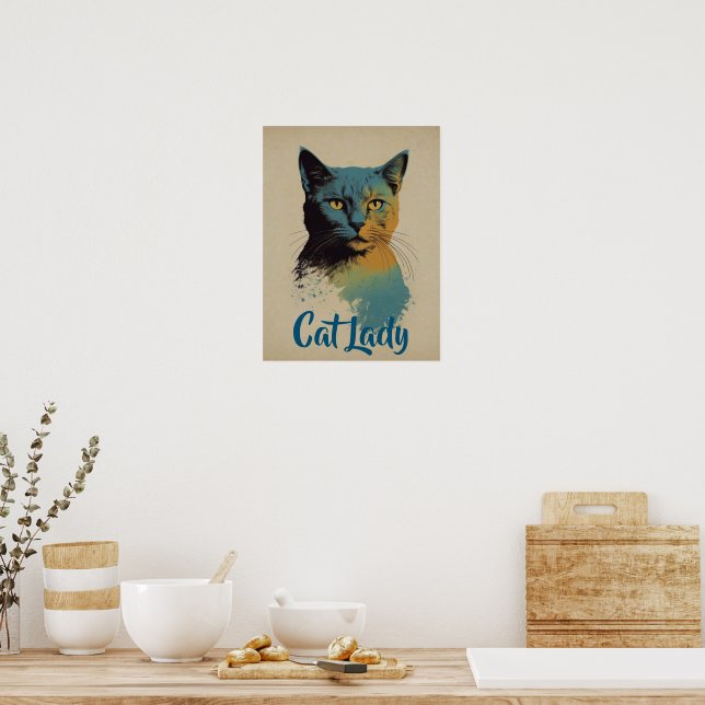 Cat Lady Poster (Kitchen)