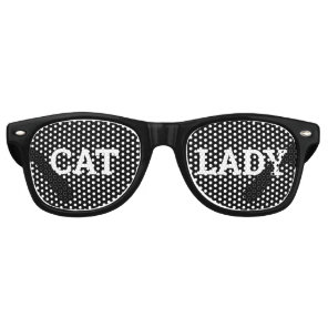 CAT LADY retro Shades / Fun Party Sunglasses