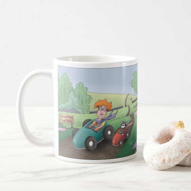 Cat Lady Road Rally Coffee Mug (With Donut)