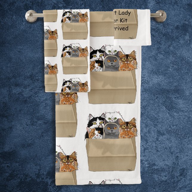 Cat Lady Starter Kit Bath Towel Set (Creator Uploaded)