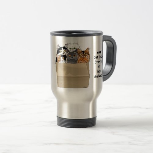 Cat Lady Starter Kit Travel Mug