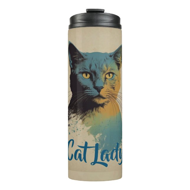 Cat Lady Thermal Tumbler (Front)