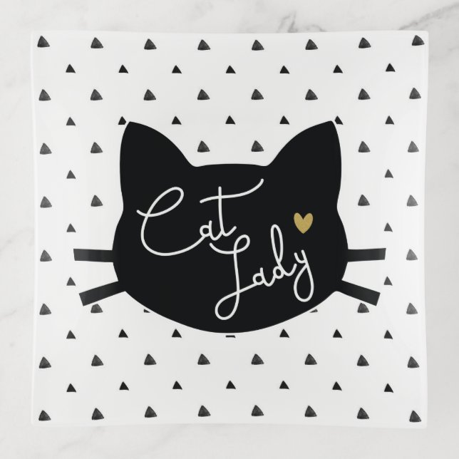 Cat Lady Trinket Tray (Front)