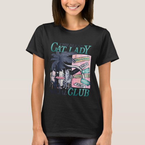 Cat Lady Voting For Kamala Harris 2024 1st Female  T_Shirt