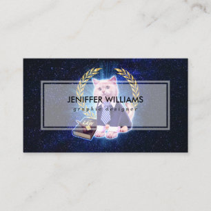 Cat lawyer in space                                business card