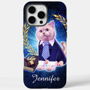 Cat lawyer in space iPhone 16 pro max case