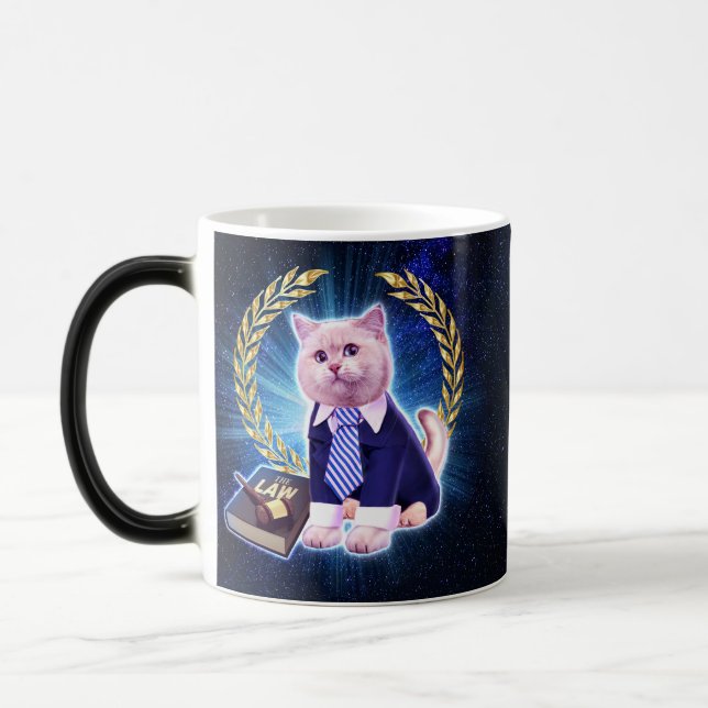 Cat lawyer in space                                color morph mug  (Left)