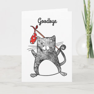 Cat Leaving Card