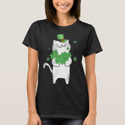 Cat Leprechaun  Cat Lover Shamrock St Patricks Da T_Shirt