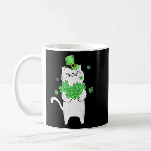 Cat Leprechaun  Cat Shamrock St Patricks Day 1  Coffee Mug