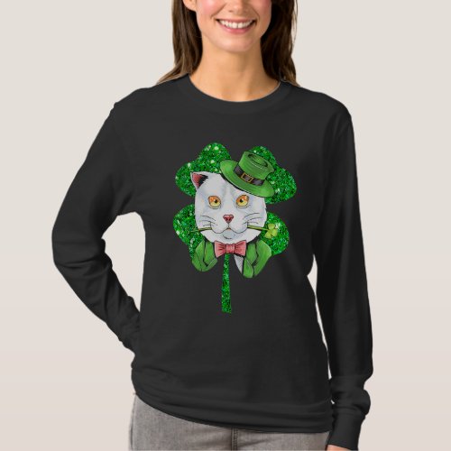 Cat Leprechaun Cat Shamrock St Patricks Day 1 T_Shirt