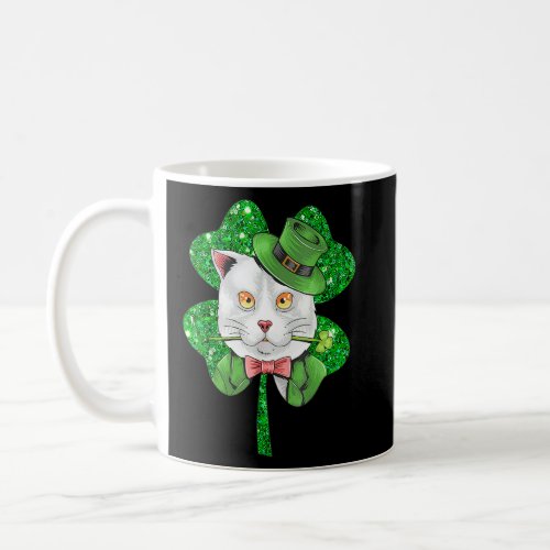 Cat Leprechaun Cat  Shamrock St Patricks Day  Coffee Mug