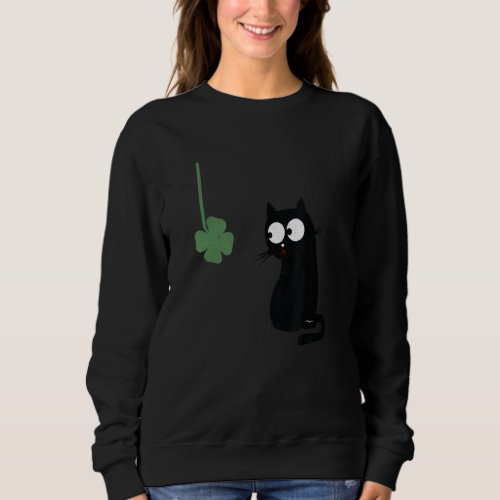 Cat Leprechaun  Cat  Shamrock St Patricks Day Sweatshirt