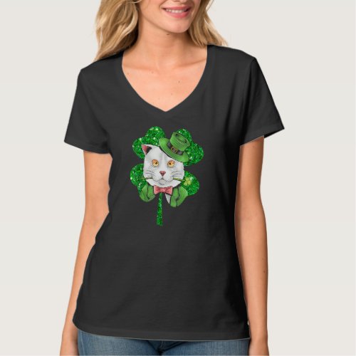 Cat Leprechaun Cat  Shamrock St Patricks Day  T_Shirt