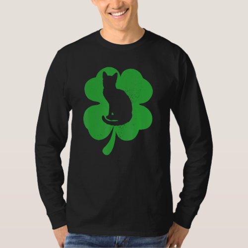 Cat Leprechaun Cat   Shamrock St Patricks Day T_Shirt