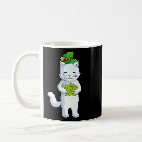 Cat Leprechaun Happy St Patricks Day Irish Shamroc Coffee Mug