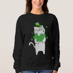 Cat Leprechaun T Shirt Cat  Shamrock St Patrick's 
