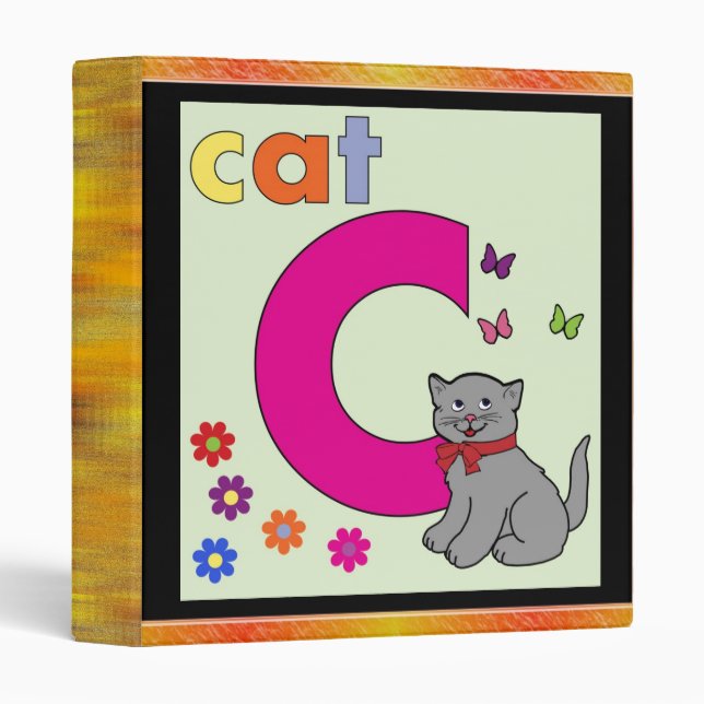 Cat Letter C Binder (Front/Spine)