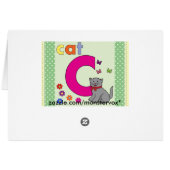 Cat Letter C Cards (Back Horizontal)