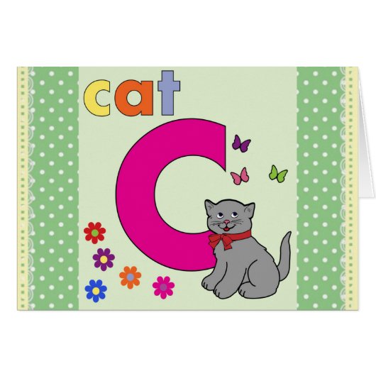 Cat Letter C Cards (Front Horizontal)