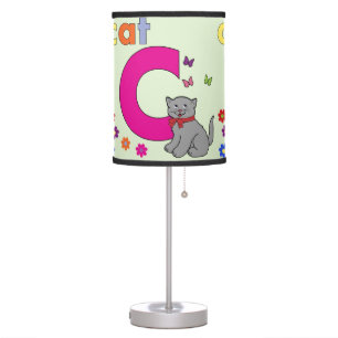Cat Letter C Lamp